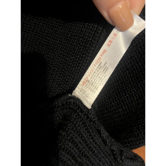 FP BEACH Free People Nikki Sweater Knit Dress Patch Pockets Black Size XS - Picture 5 of 14